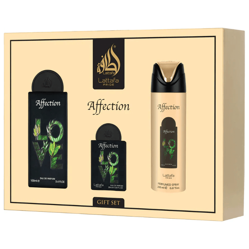 LATTAFA AFFECTION LOVE GIFT SET - 100 ml / 20 ml / 200 ml spray - OASIS